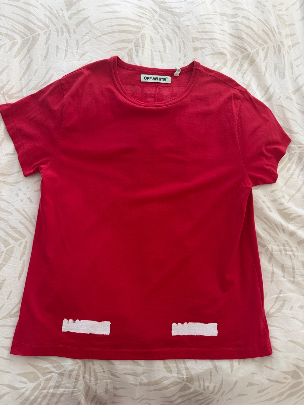 Off-White, 100% Authentic, Virgil Abloh Red T Shirt Men